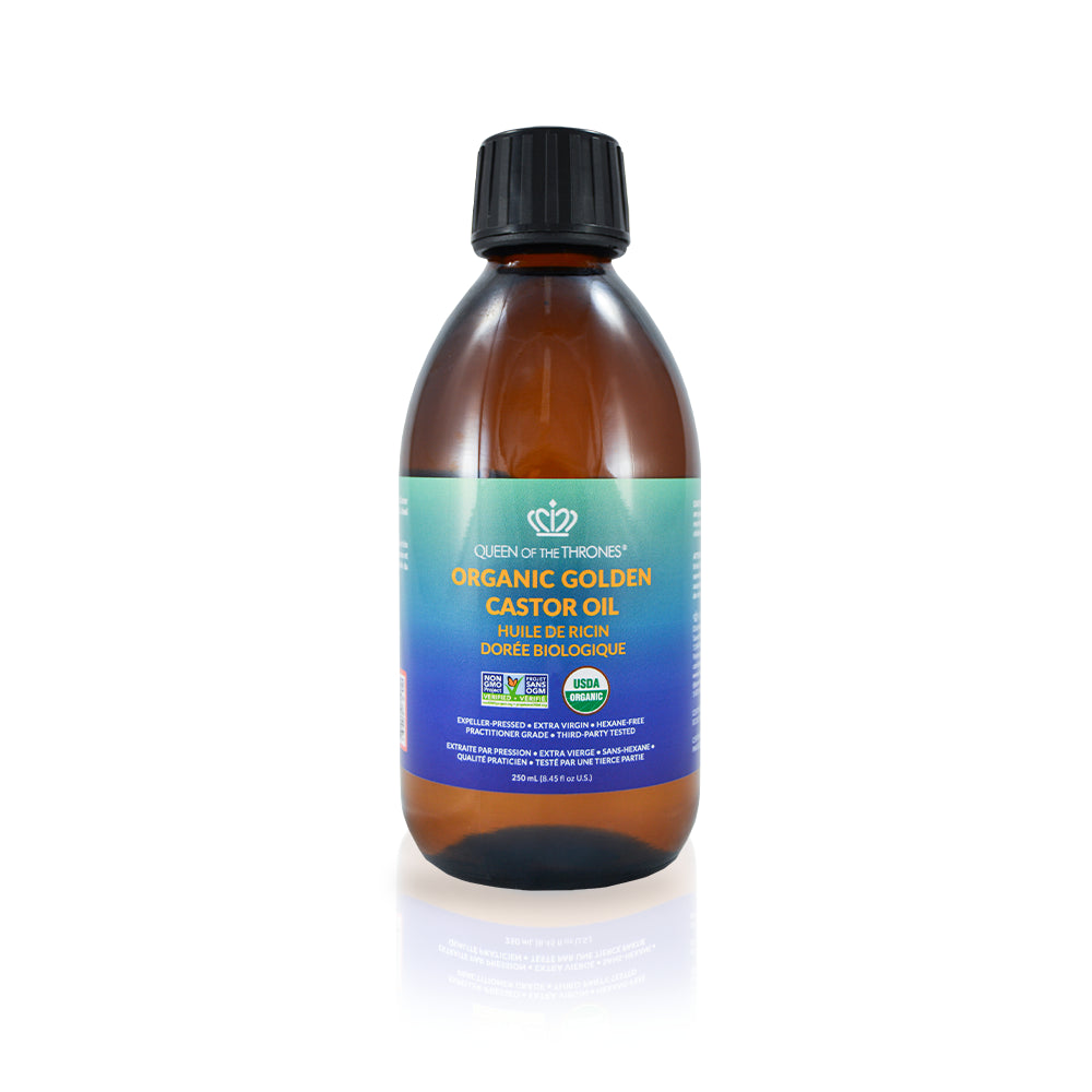 Organic Golden Castor Oil 250ml | 100% Pure, Hexane-Free, Extra Virgin