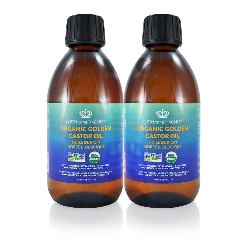 Organic Golden Castor Oil 500mL (2x 250mL Bottles)