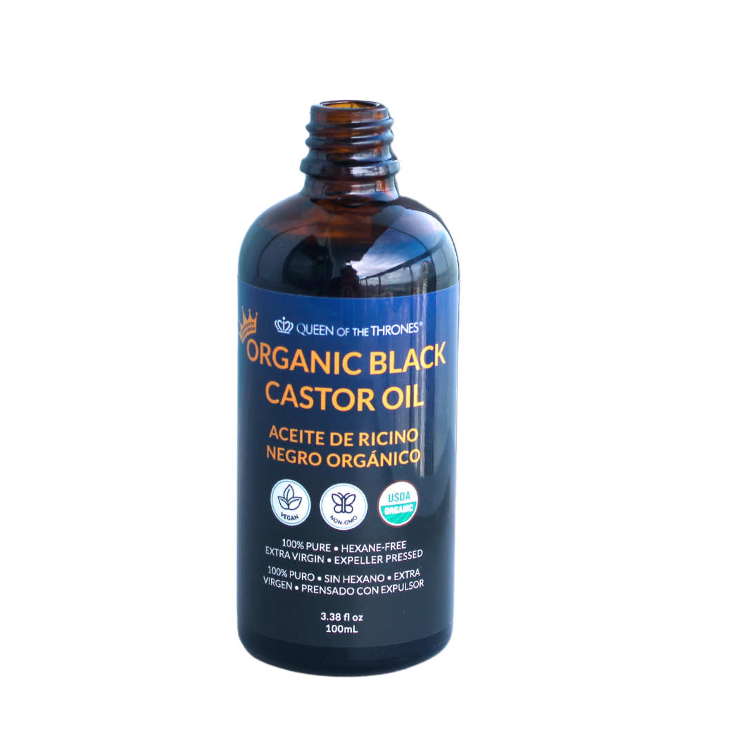 Organic Black Castor Oil 100mL | 100% Pure, Hexane-Free, Extra Virgin