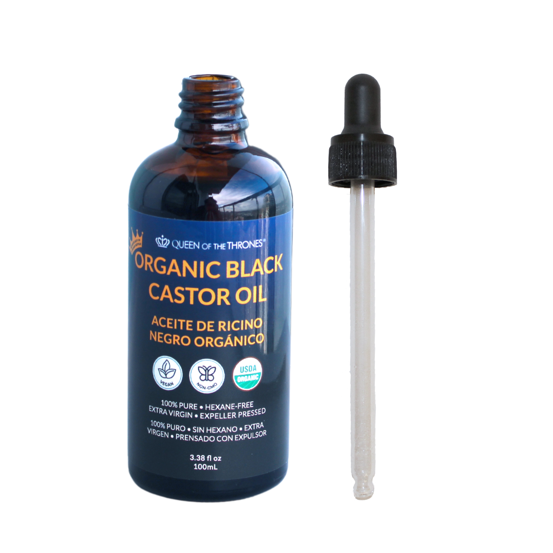 Organic Black Castor Oil 100mL | 100% Pure, Hexane-Free, Extra Virgin