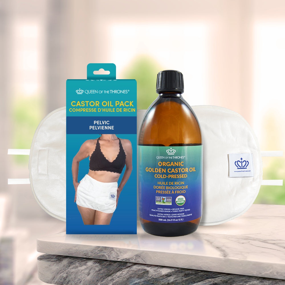 Castor Oil Pack Kit for Pelvis