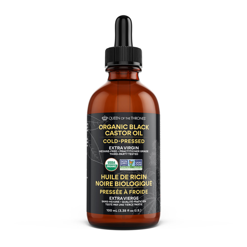 Organic Black Castor Oil 100mL | 100% Pure, Hexane-Free, Extra Virgin