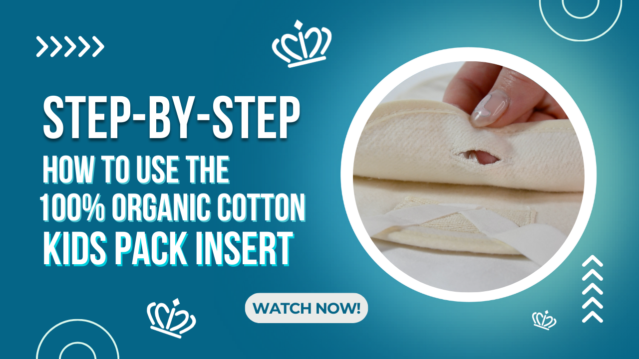 Load video: How to use your Organic Cotton Kids Pack Insert