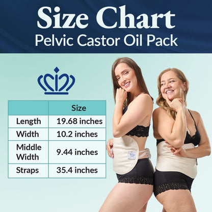 Pelvic Castor Oil Pack Kit + 2 x Organic Golden Castor Oil 250mL