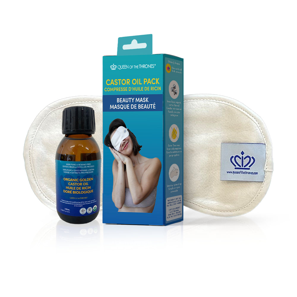 Castor Oil Beauty Eye Mask + Organic Golden Castor Oil 100ml